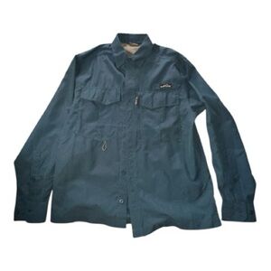 Eddie Bauer Men’s Long Sleeve Performance Fishing Shirt, Sz Med